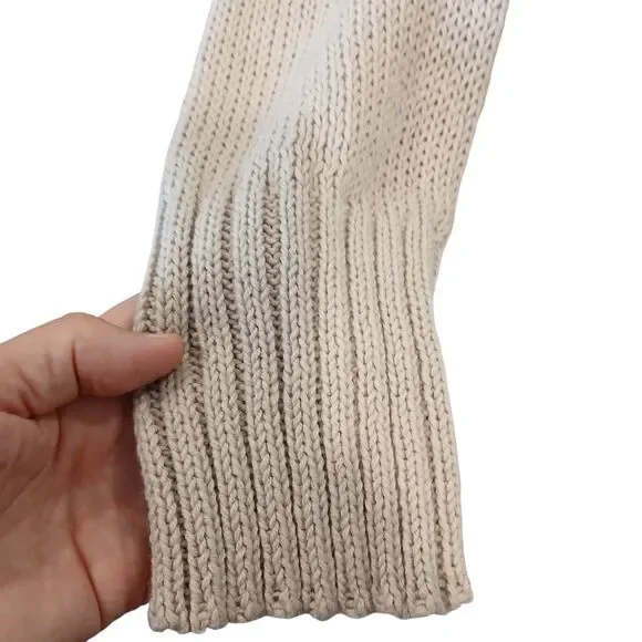 Wooden Ships Shaker Knit Sweater Womens Size XS/S Beige Crewneck Cozy Cotton Bld - Picture 6 of 11